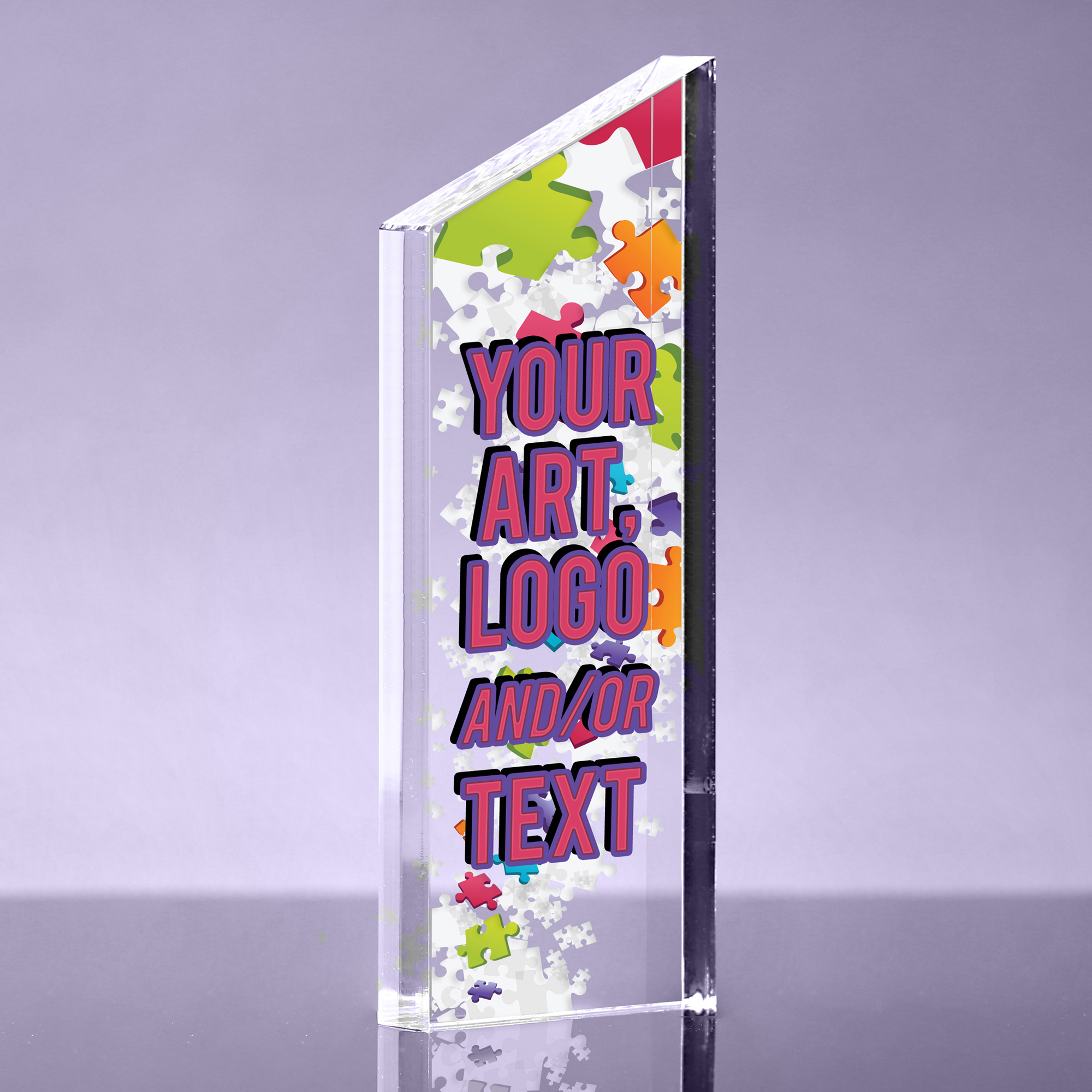 1 inch Thick Acrylic Peak Award - 10 inch Color