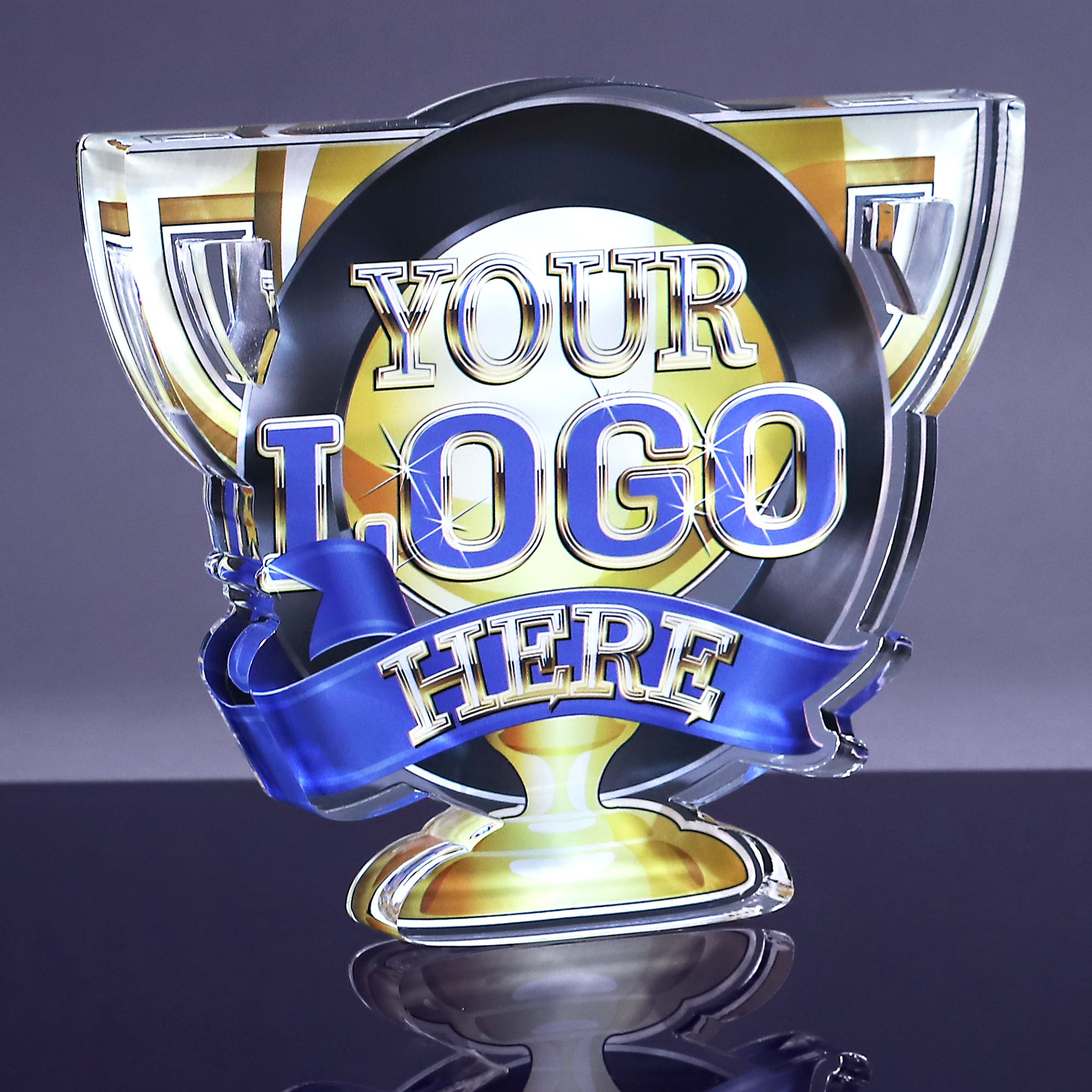  1 inch thick Custom Shaped Acrylic Award - 5.5 to 5.9 inches 