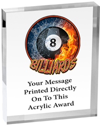 Billiards Vibrix Acrylic Award