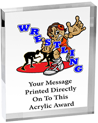 Wrestling Vibrix Acrylic Award
