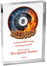 Billiards Vibrix Acrylic Award