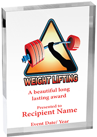 Weightlifting Vibrix Acrylic Award