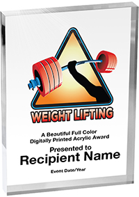 Weightlifting Vibrix Acrylic Award