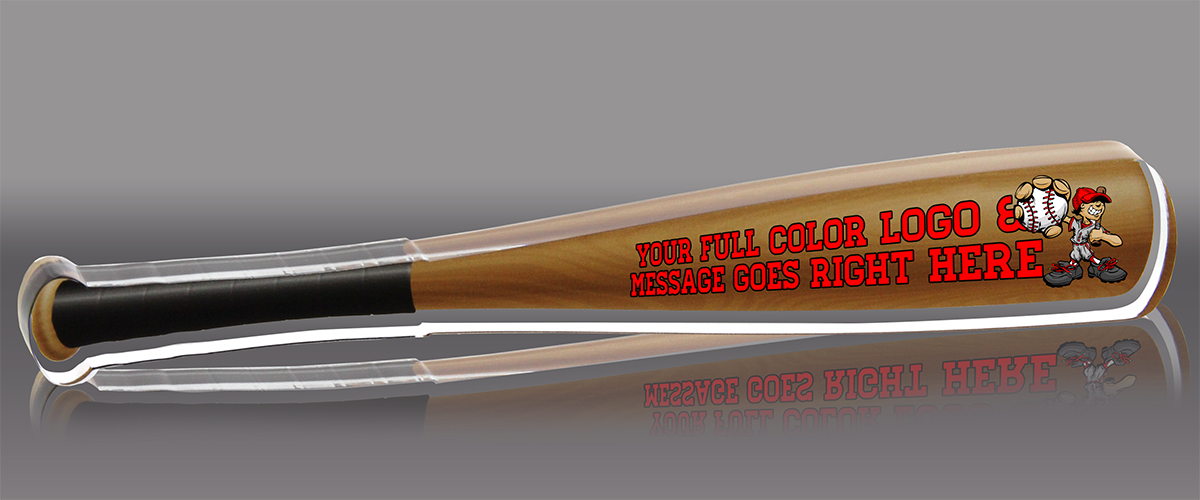Baseball Bat Full Color Acrylic Award - 18 inch