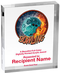 Bowling Vibrix Acrylic Award