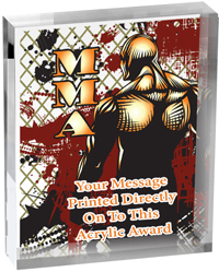 Mixed Martial Arts Vibrix Acrylic Award
