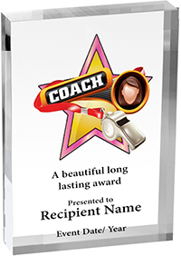 Coach Vibrix Acrylic Award