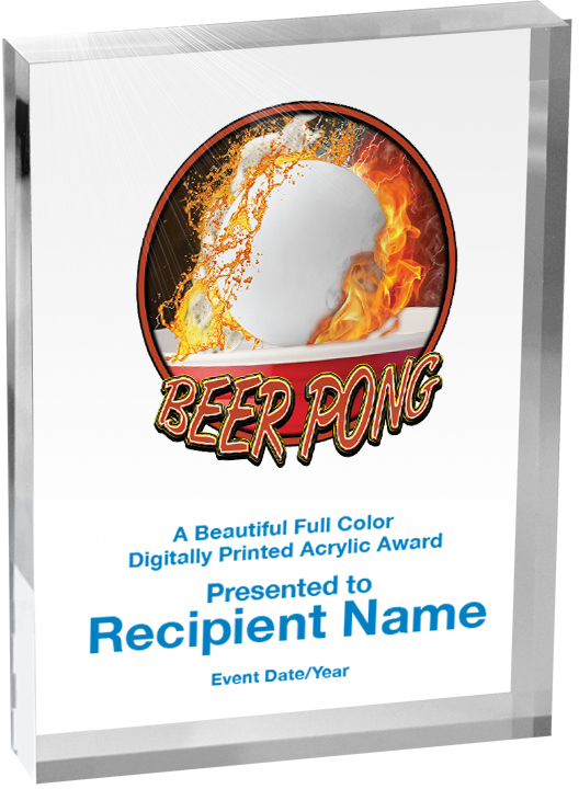 Beer Pong Vibrix Acrylic Award