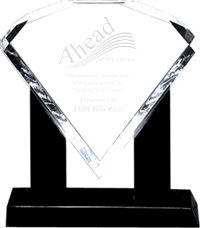 Acrylic Diamond Award- CLEAR