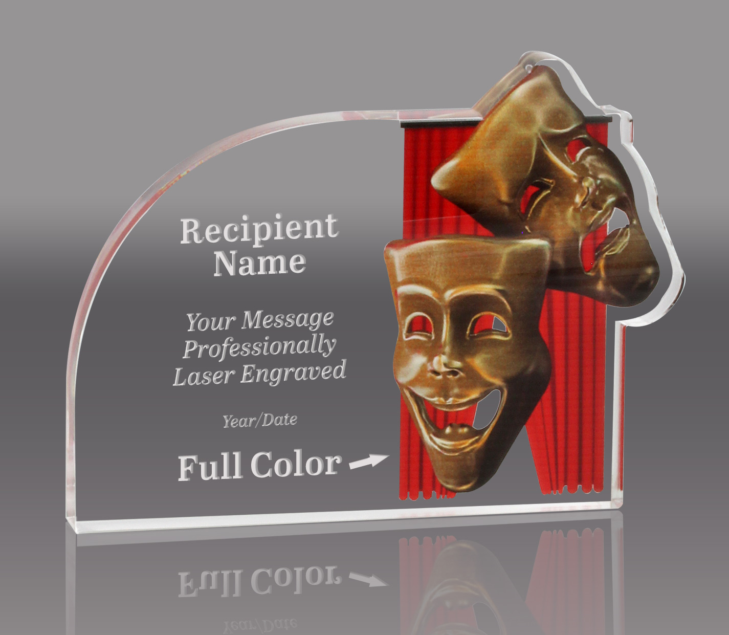 Drama Mask Trophy Award 3.75" 95 mm with Free Engraving up to 30 Letters 