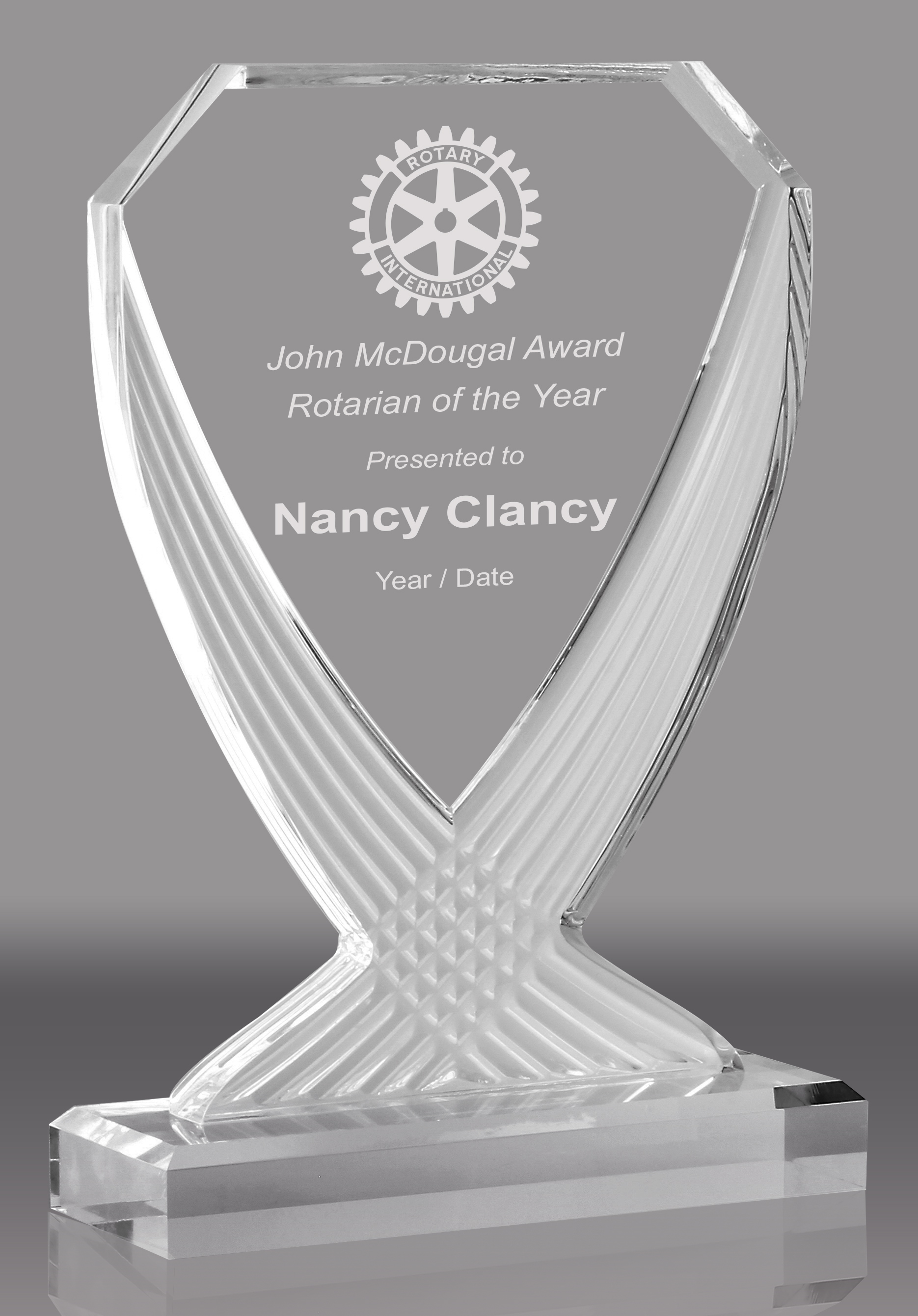 Diamond Vase Acrylic Award - Clear 10 inch