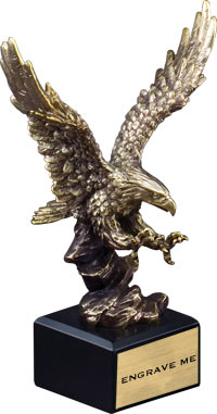 Gold Resin Eagle with open talons