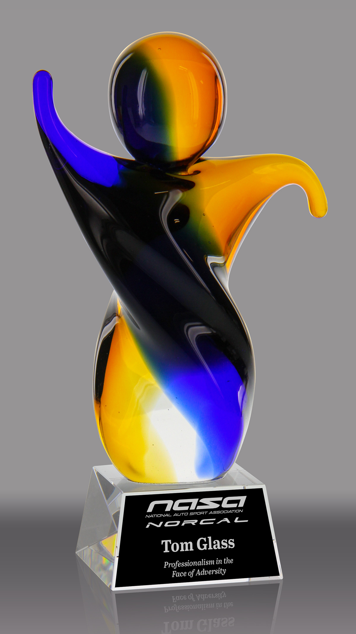 Abstract Victory Art Glass Award - 7.75 inch
