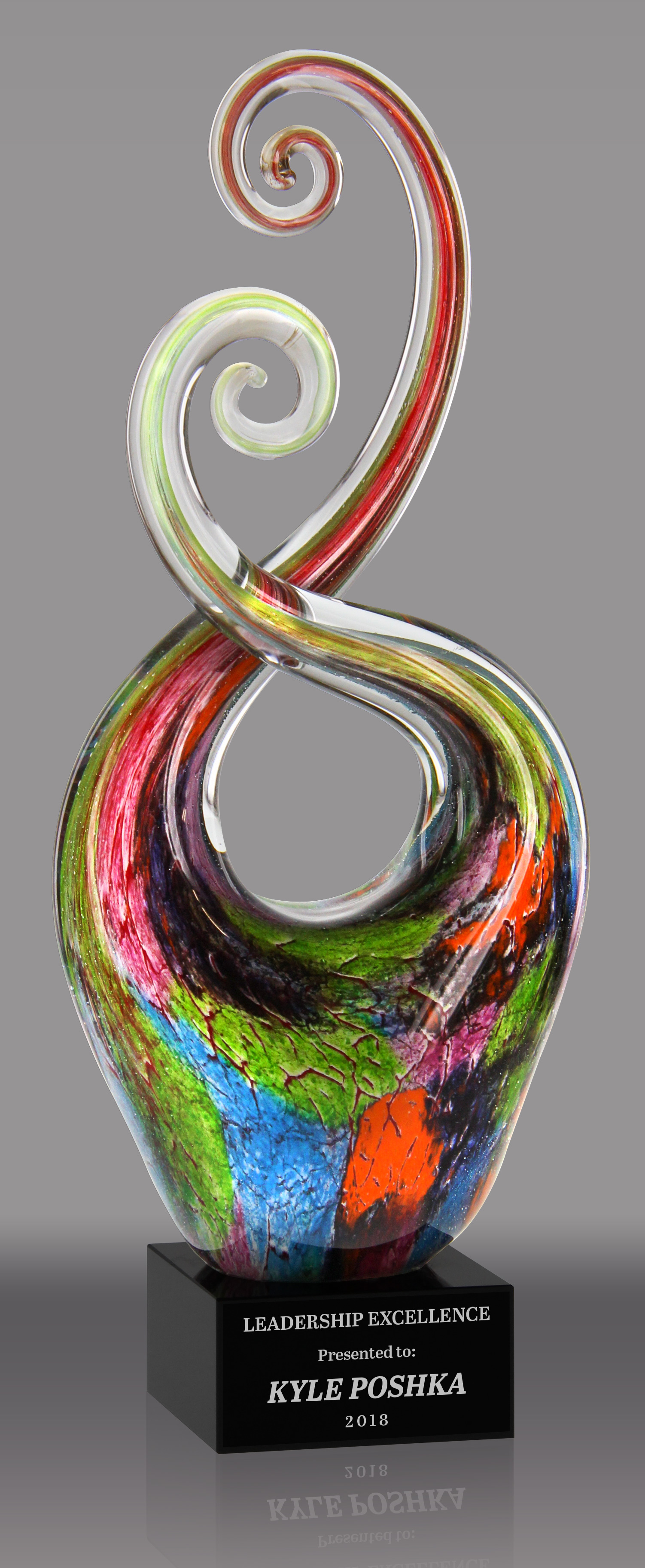 Multi-Color Twist Art Glass