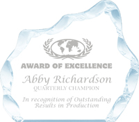 Sapphire Acrylic Iceberg Award - 6 x 7 inch