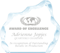 Sapphire Acrylic Iceberg Award - 7 x 8 inch