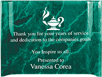 5x7 Green Marbleized Acrylic Crescent Award