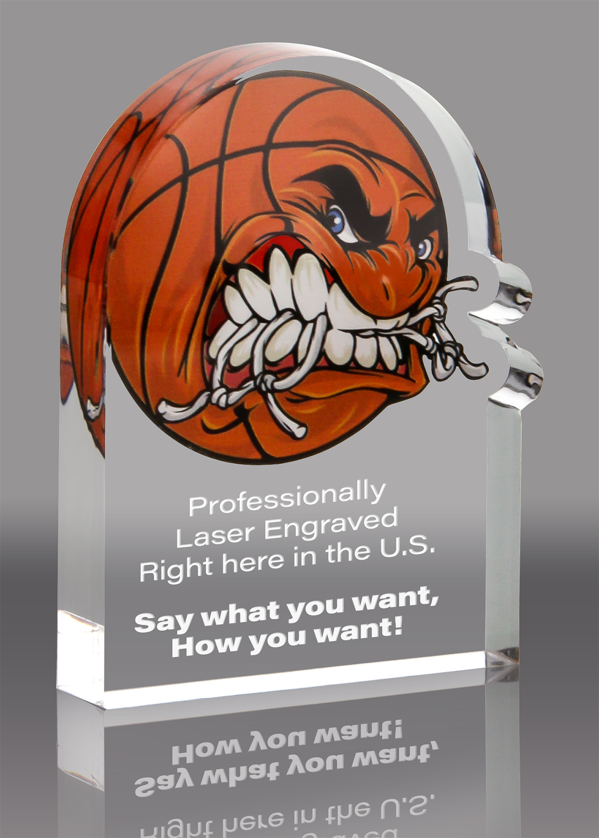 Basketball Krunch Acrylic Award- 3x4 inch