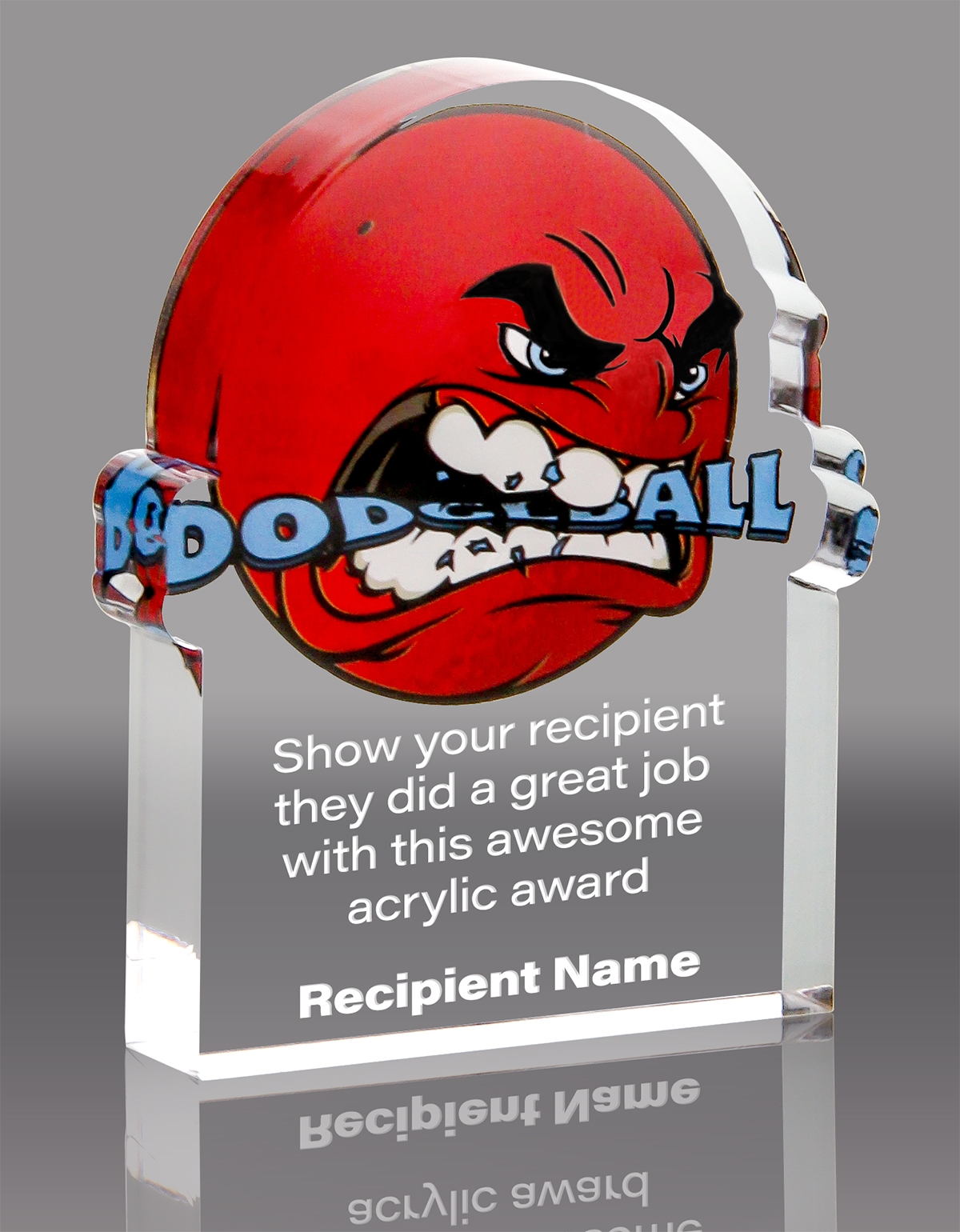 Dodgeball Krunch Acrylic Award- 5x6 inch