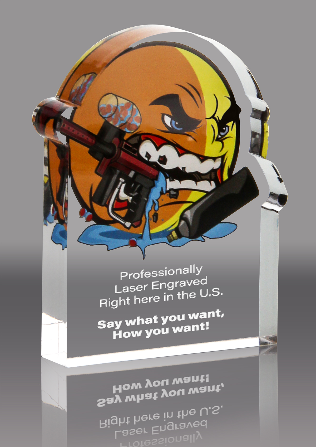 Paintball Krunch Acrylic Award- 3x4 inch