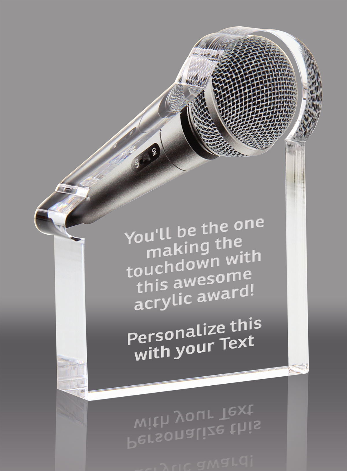Microphone Acrylic Award- 4x5 inch