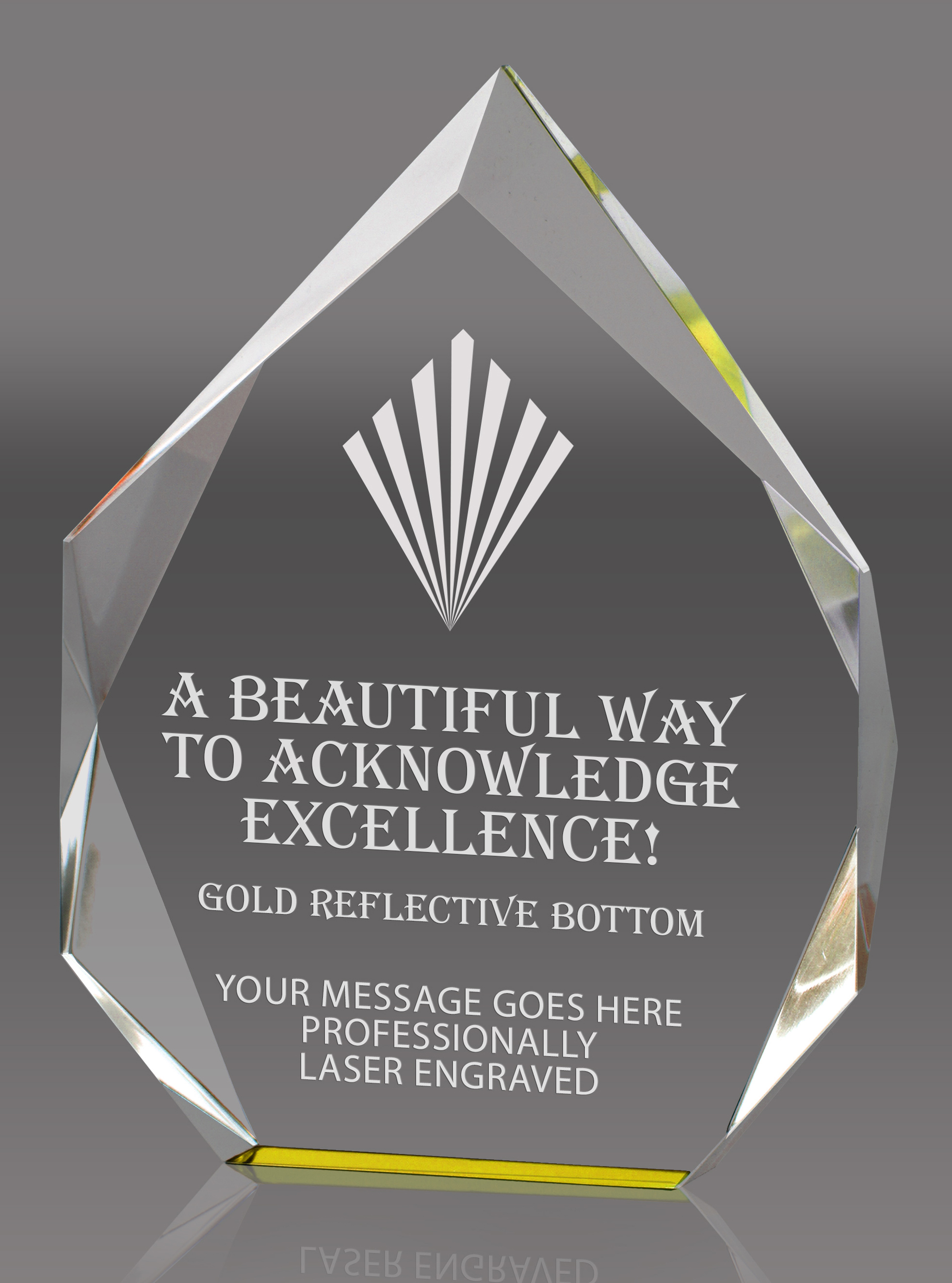 Acrylic Spectra Diamond Award- Gold 7 inch