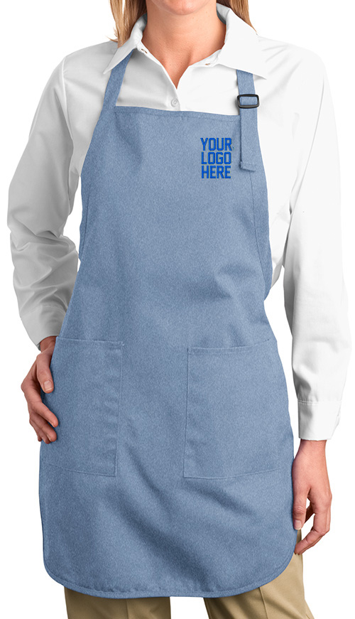 Custom Embroidered Full Length Apron with Pockets