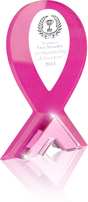 Premier Acrylic Ribbon Standup- Pink