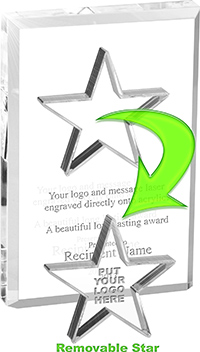 Removable Star Acrylic Award
