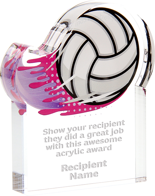 Volleyball Splatters Acrylic Award- 4x5 inch