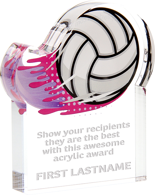 Volleyball Splatters Acrylic Award- 5x6 inch