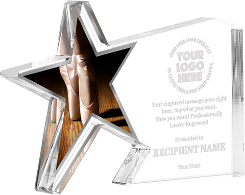 Dance Galaxy Star Acrylic Award- 5.5x7.75 inch