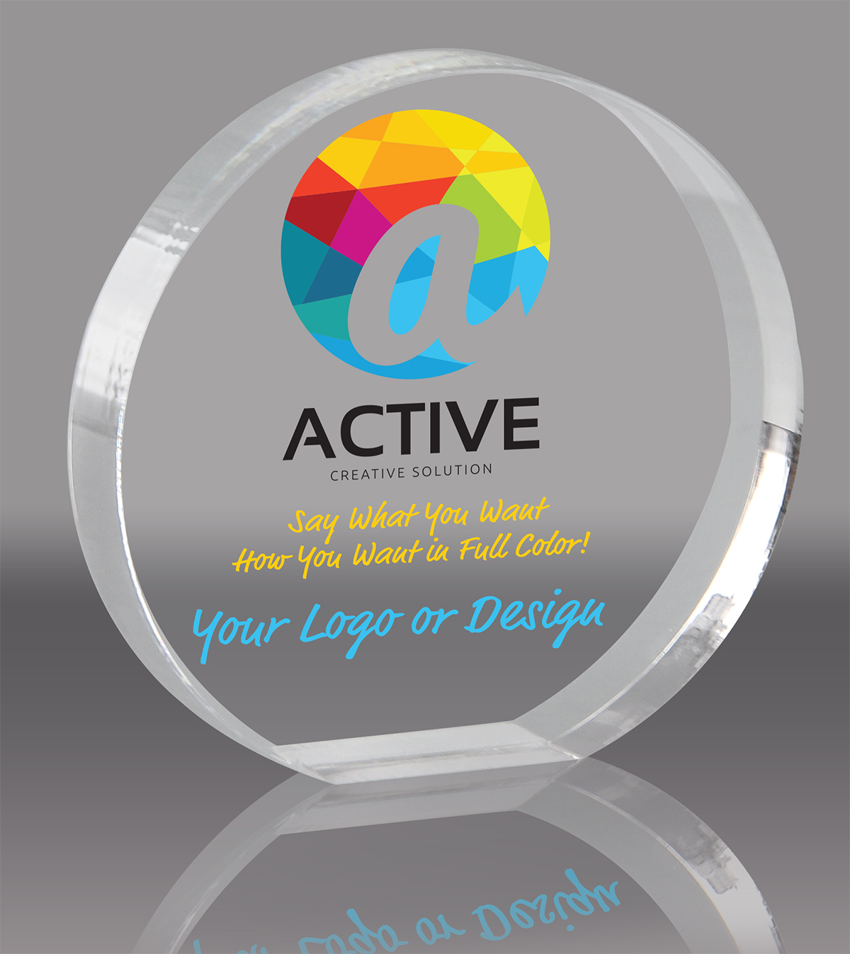 Acrylic Color Orbit Award - 3.75 x 4 inch