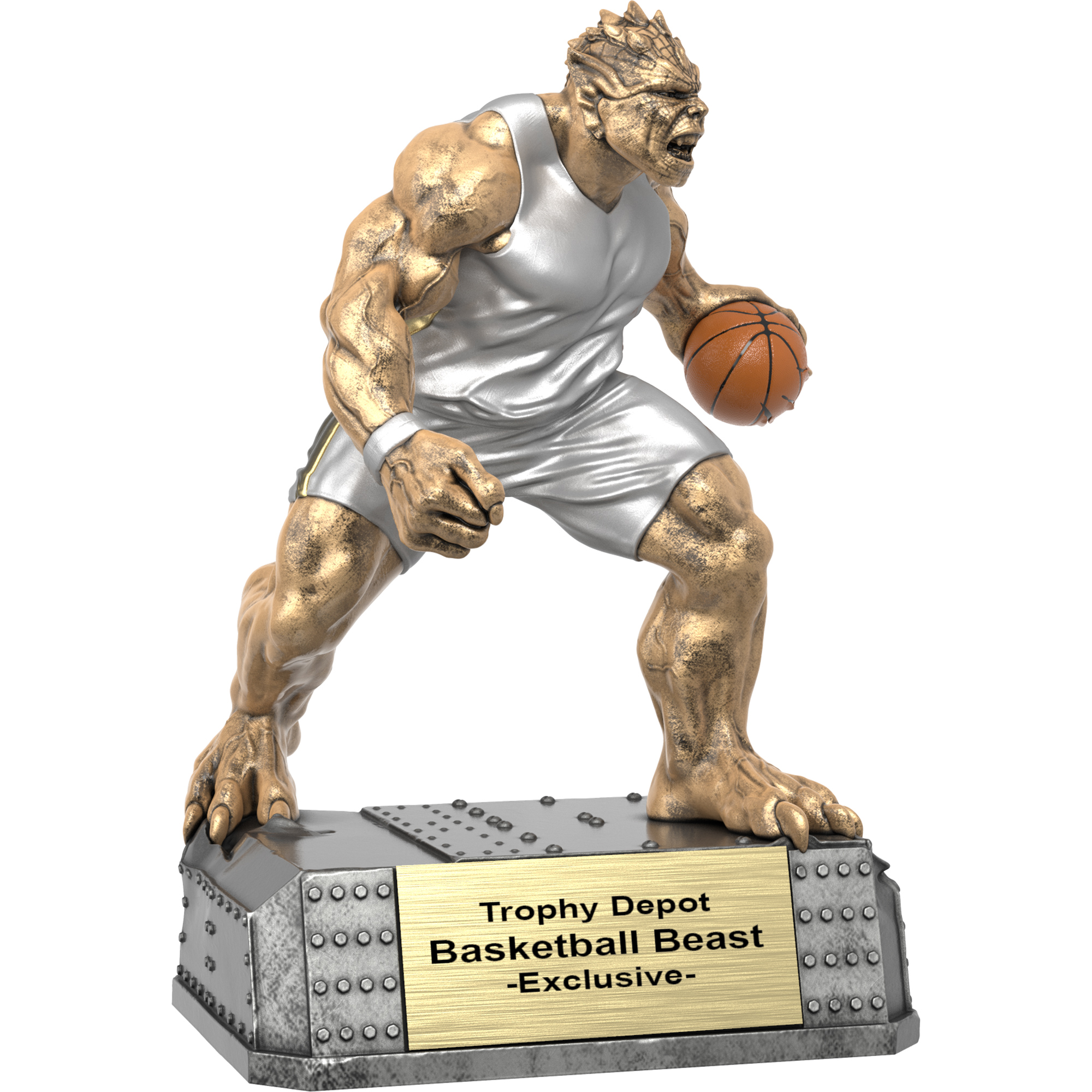 Basketball Beast Sculpture Trophy - 9.25 inch