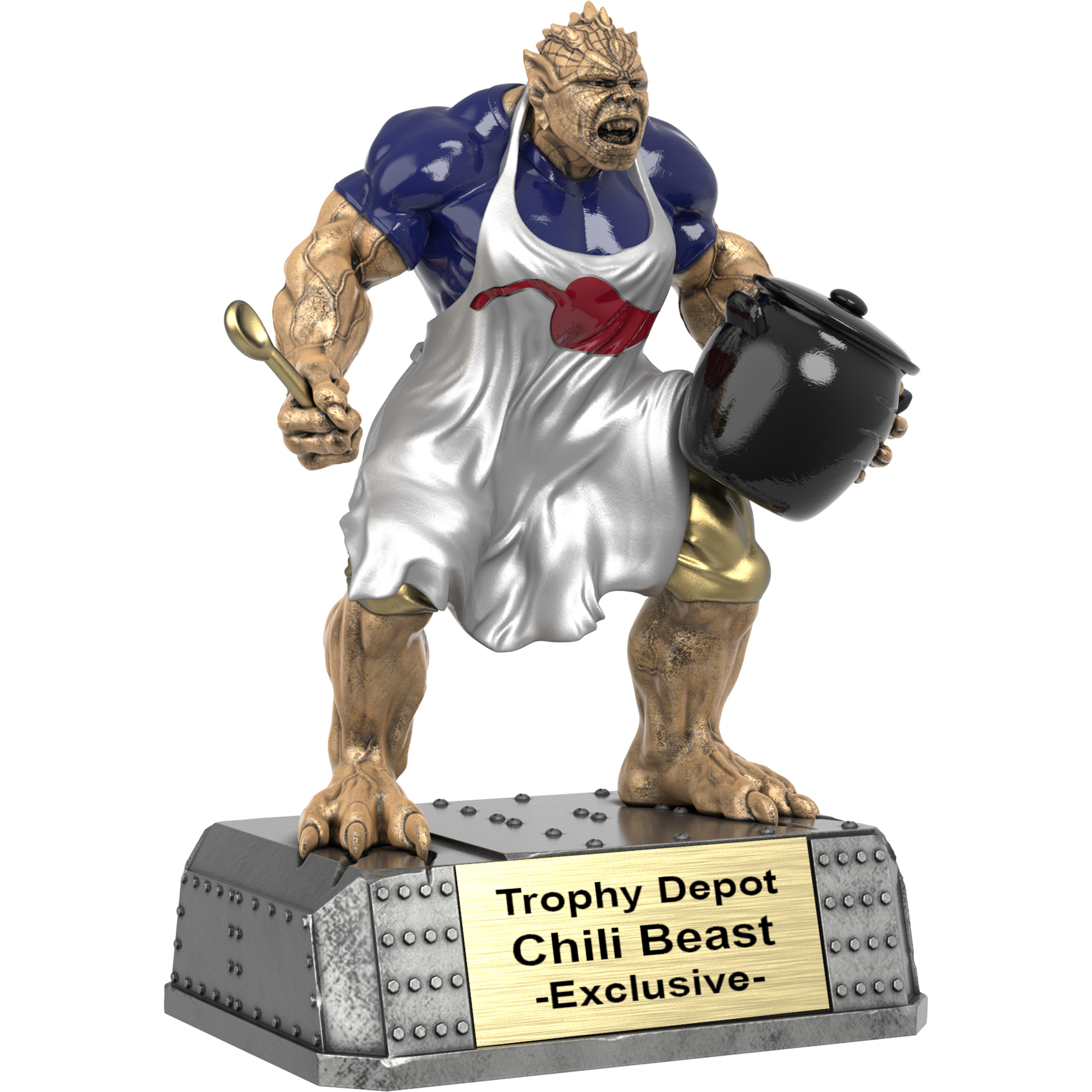 Chili Cook Beast Sculpture Trophy - 9.25 inch