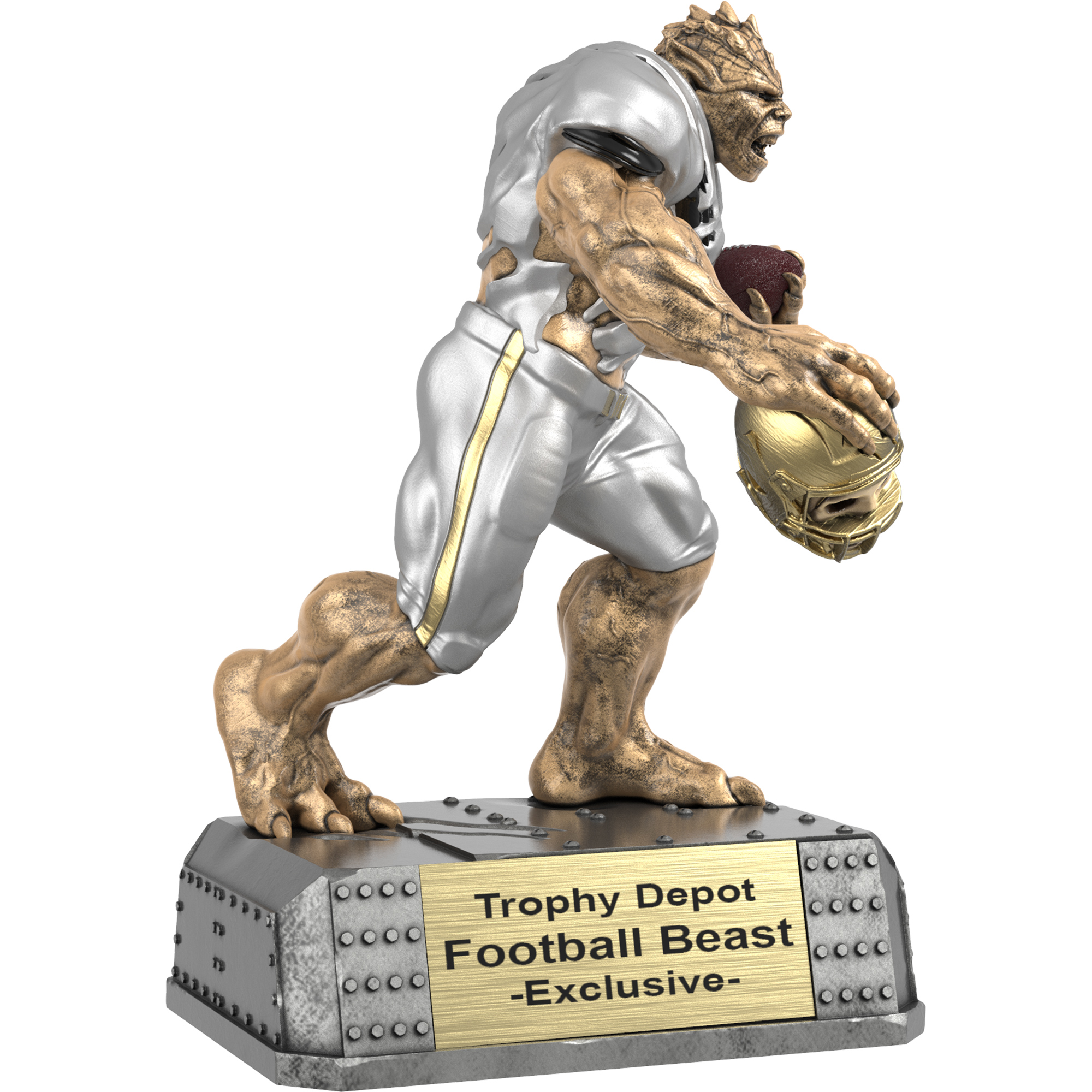 Football Beast Sculpture Trophy - 9.25 inch