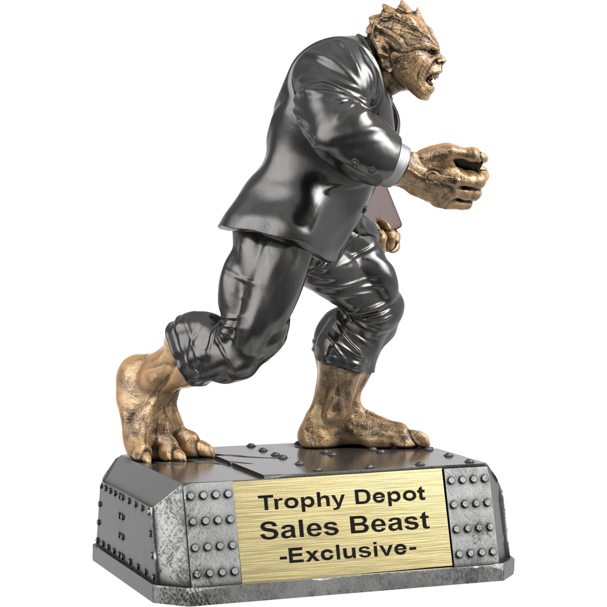 Sales Beast Sculpture Trophy - 9.25 inch