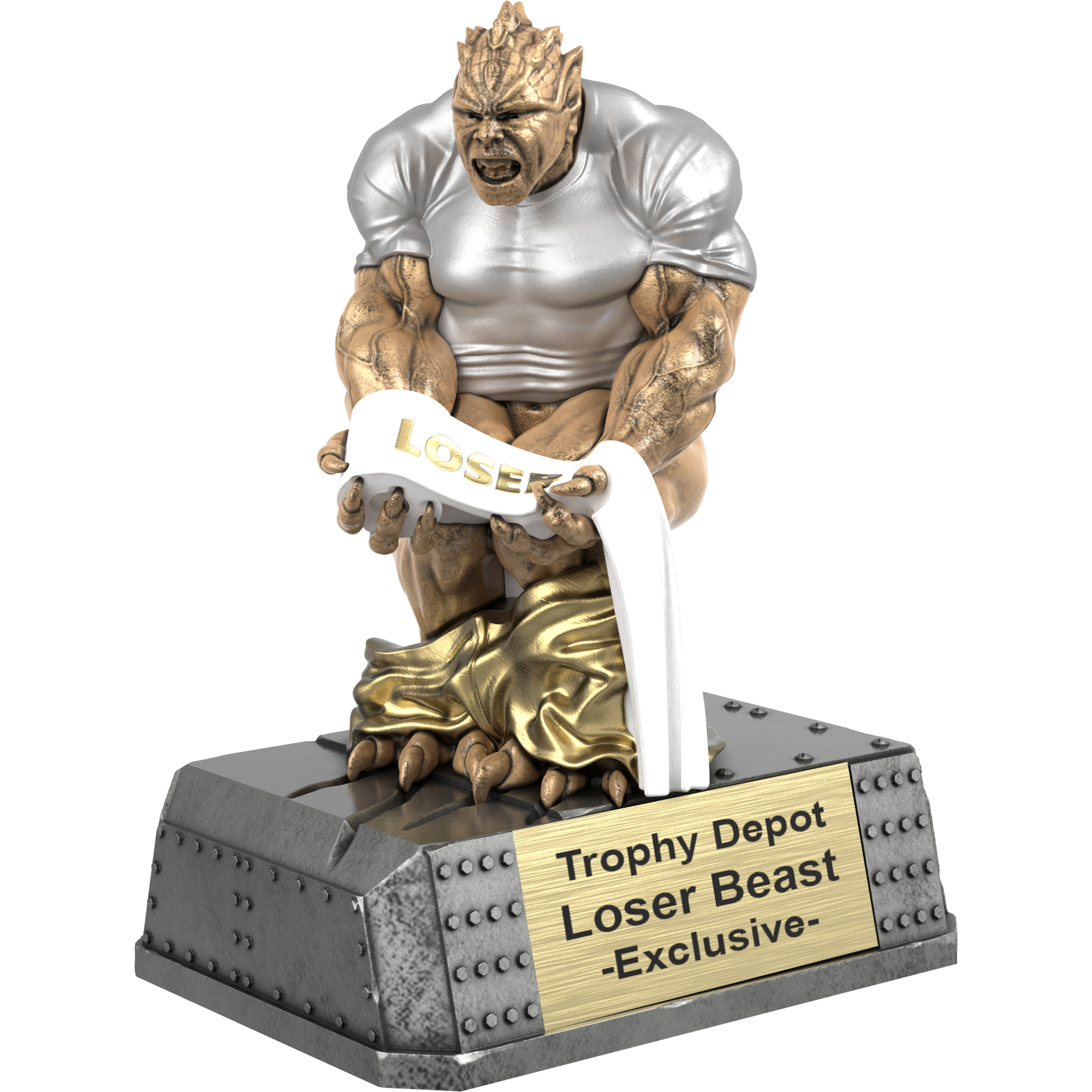 Loser Beast Sculpture Trophy - 8.25 inch
