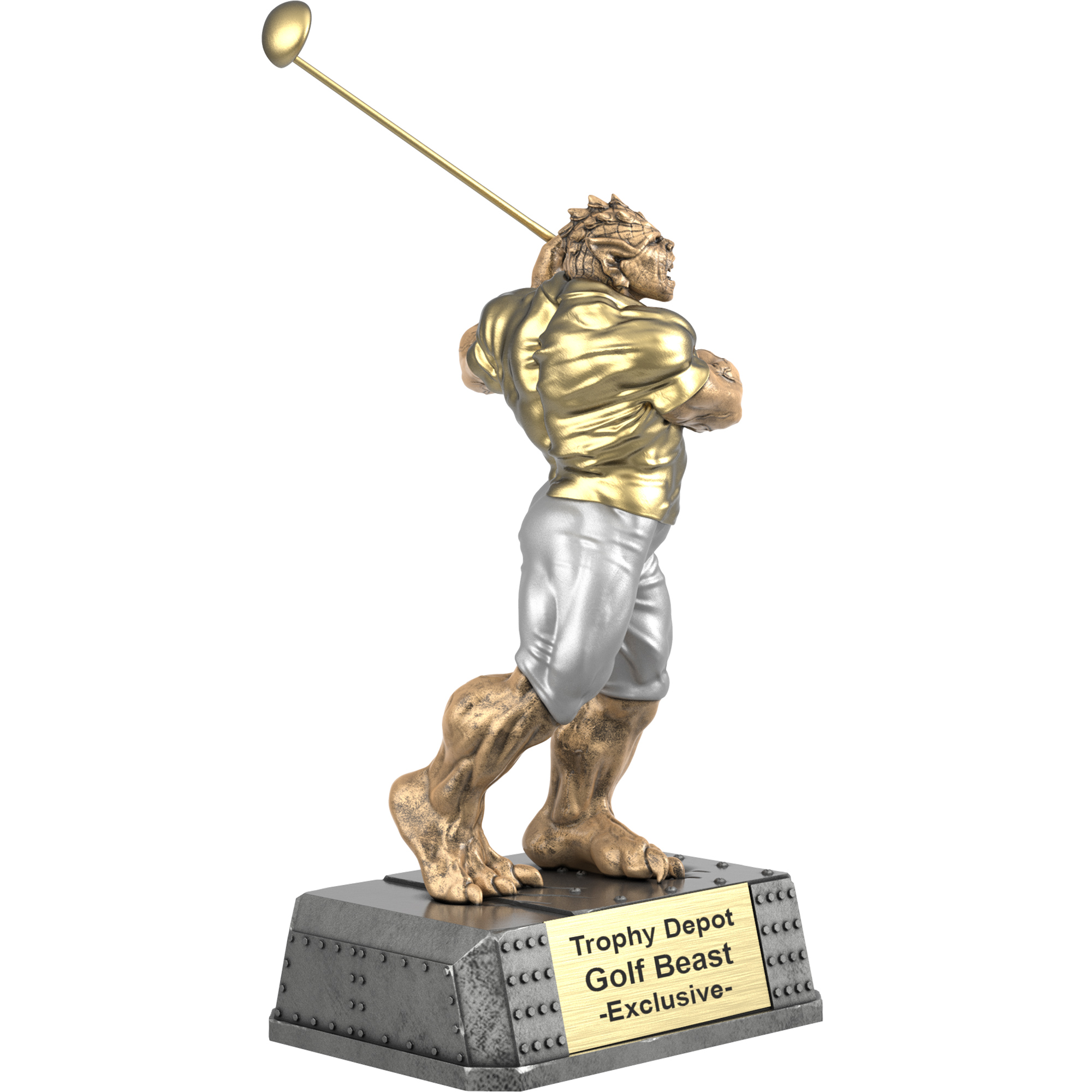 Golf Beast, Monster Sculpture Trophy - 7.5 inch