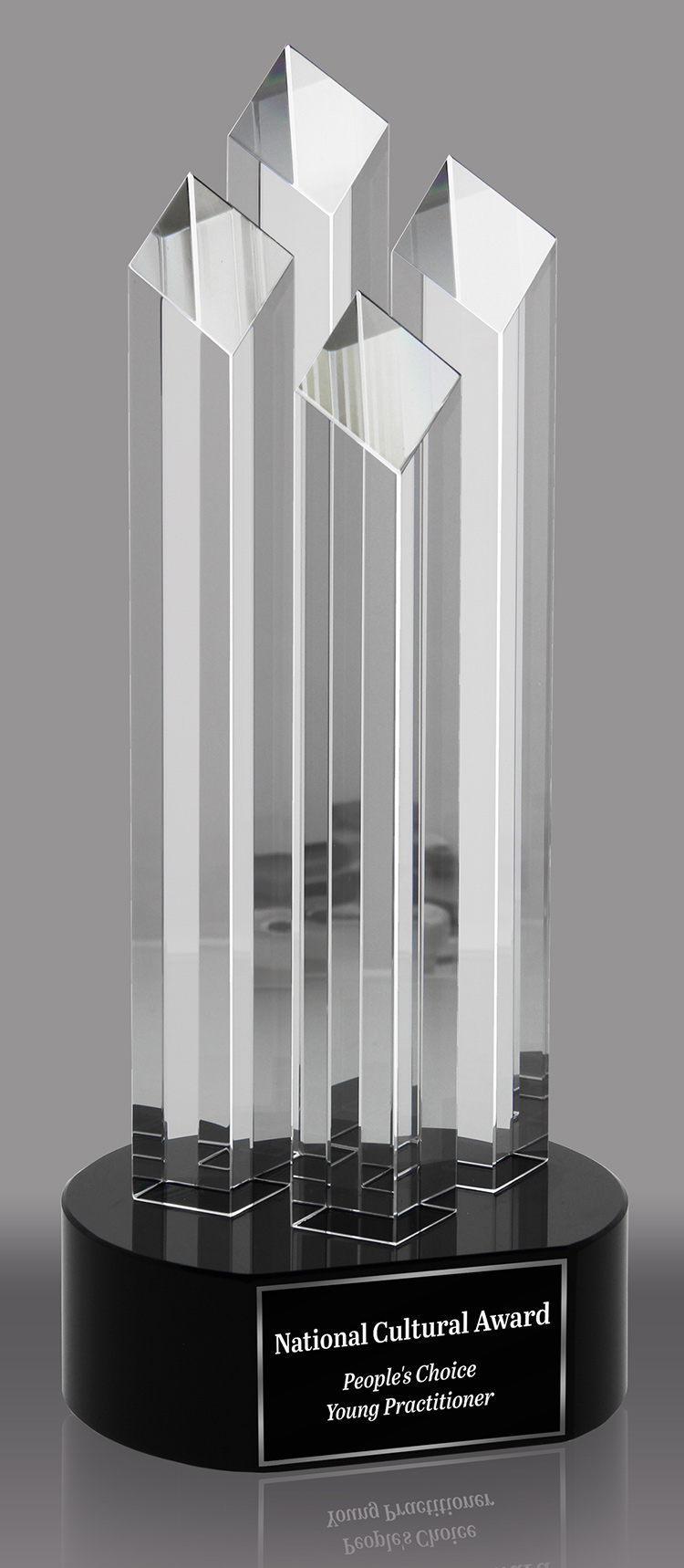 Diaquad Crystal Tower Award - 10 inch
