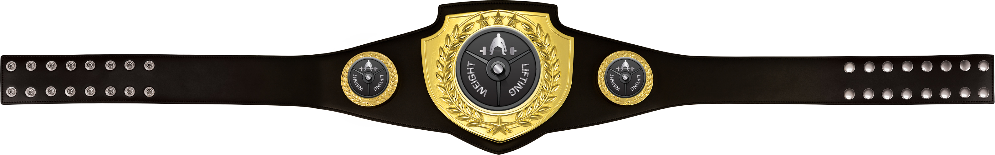 Weigh Lifting Champion Shield Award Belt