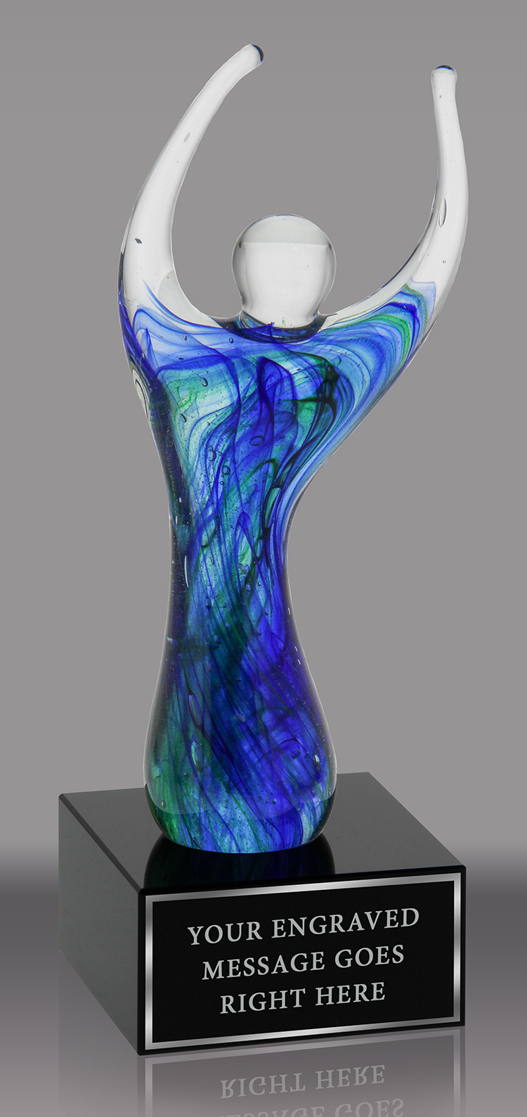 Embracing Art Crystal Award - 12 inch