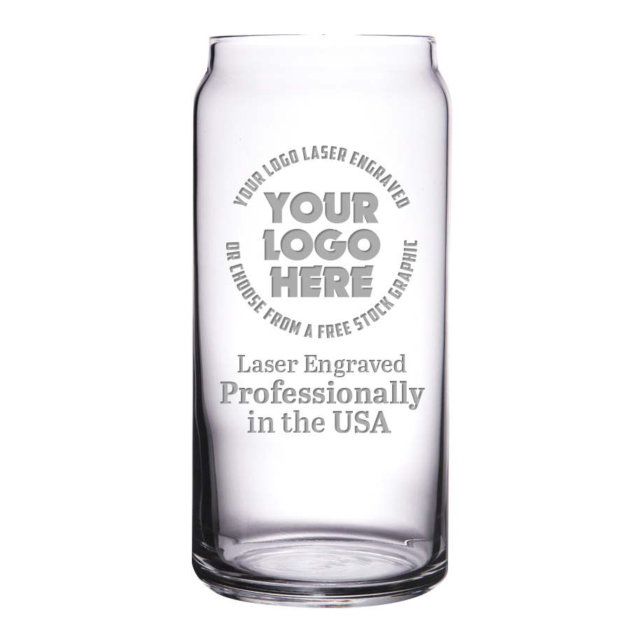 Beer Can Glass - 20 oz - Engraved