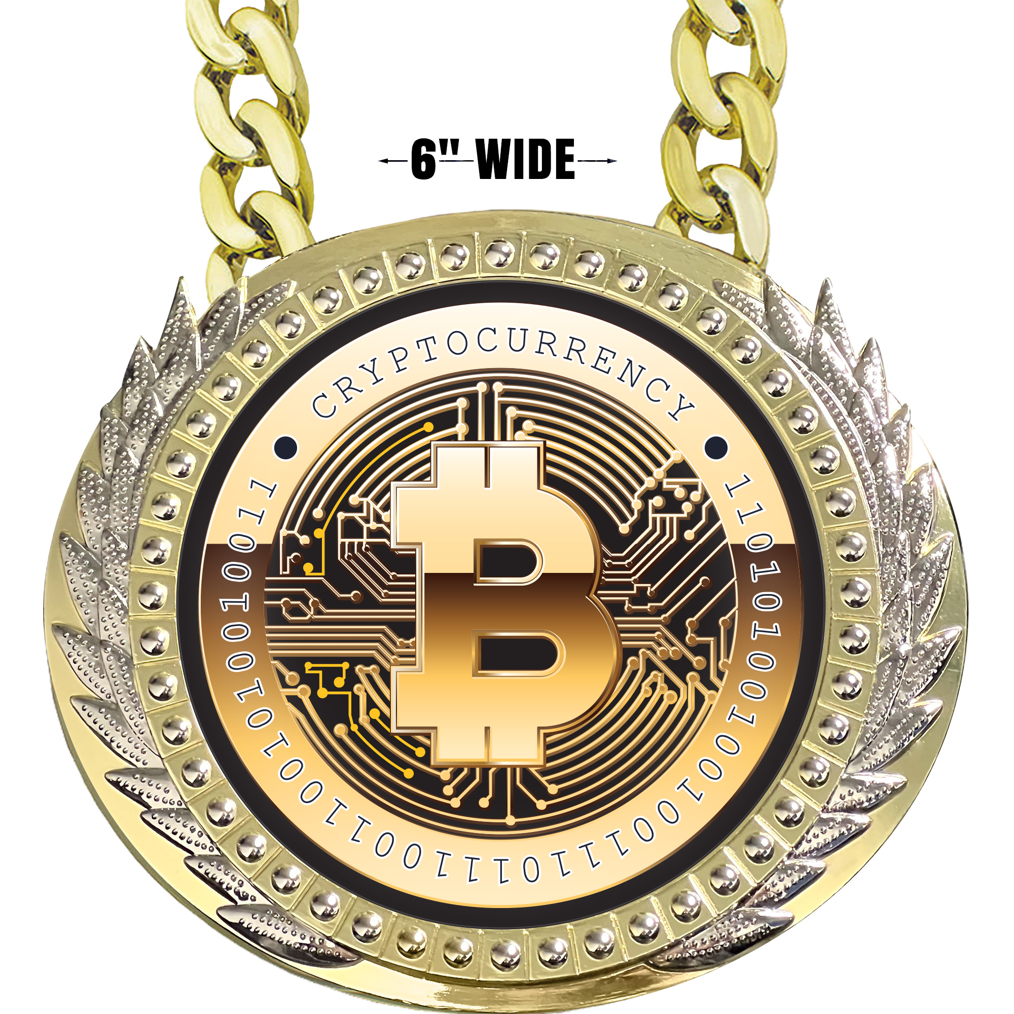 Cryptocurrency 6 inch Presidential Metal Champ Chain