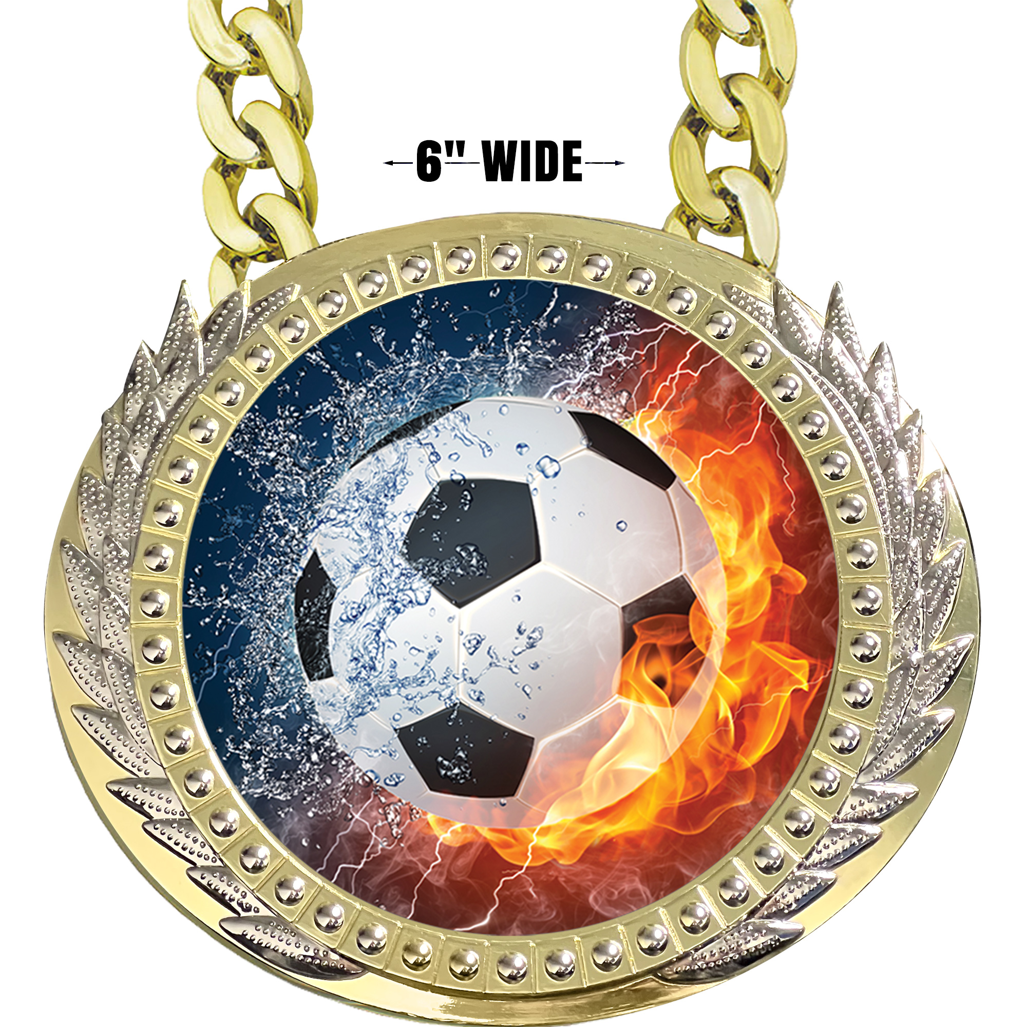 Soccer 6 inch Presidential Metal Champ Chain