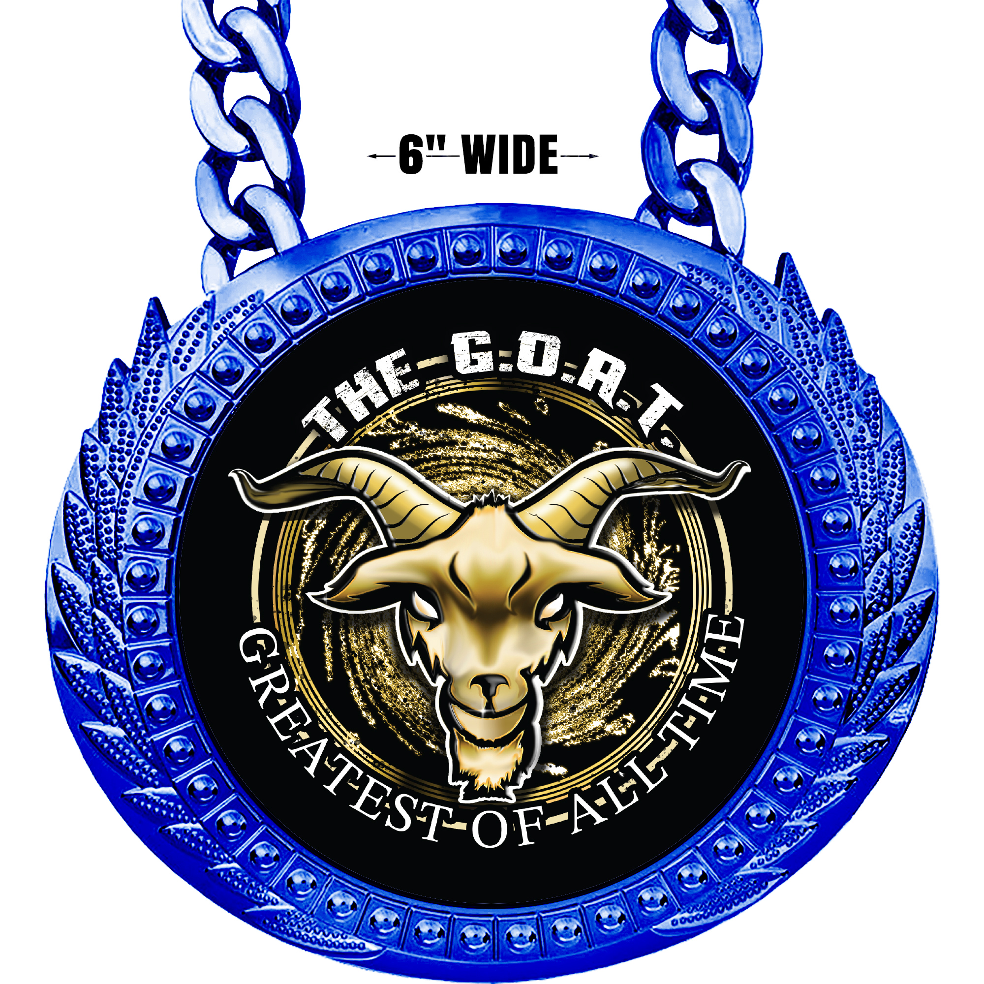 The G.O.A.T. 6 inch Blue Champion Chain