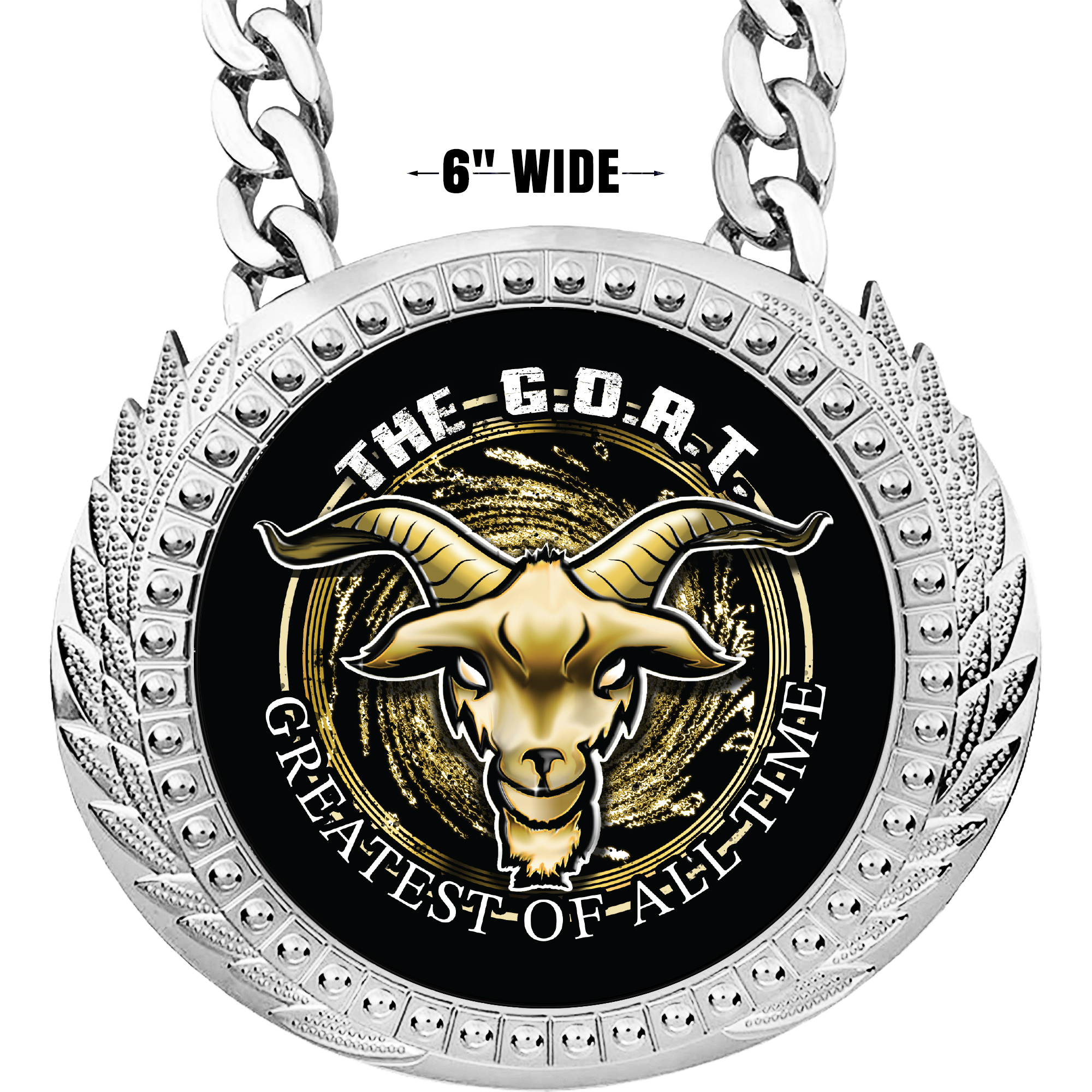 The G.O.A.T. 6 inch Silver Champion Chain