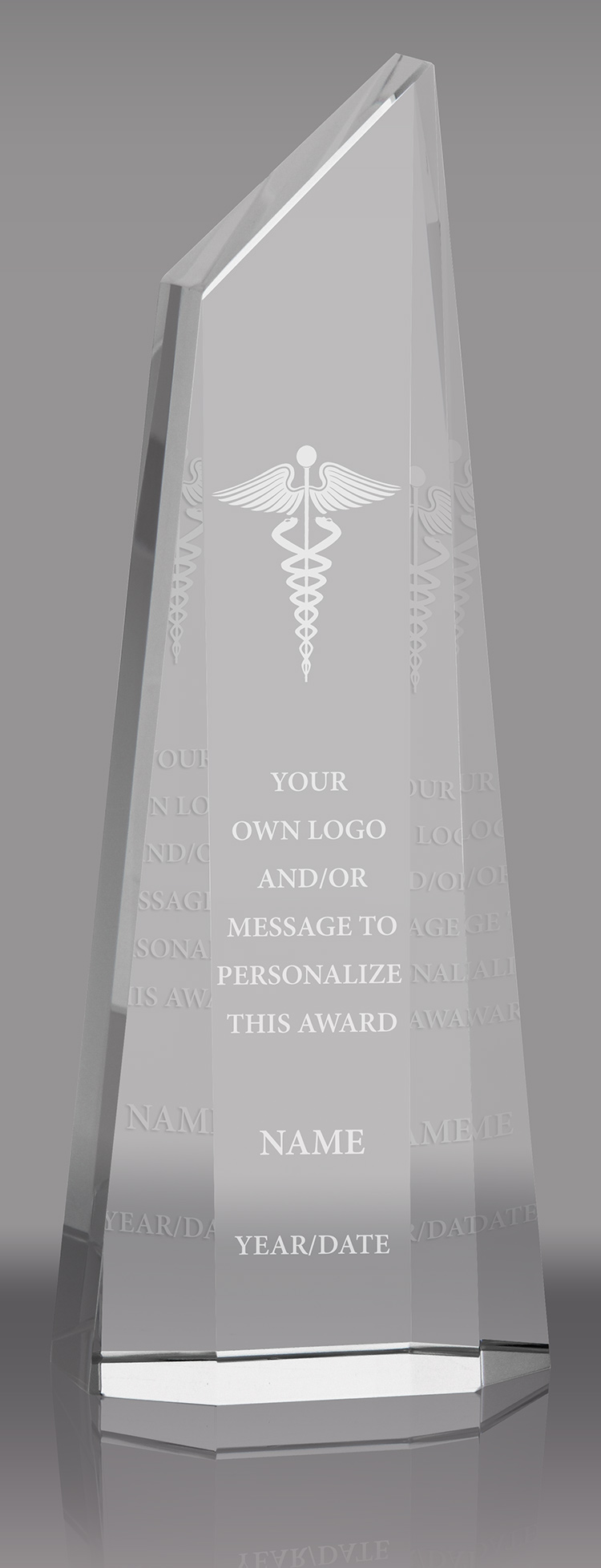 Polygon Crystal Award - 8.75 inch