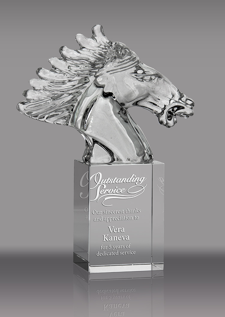 Horses Head Crystal Award