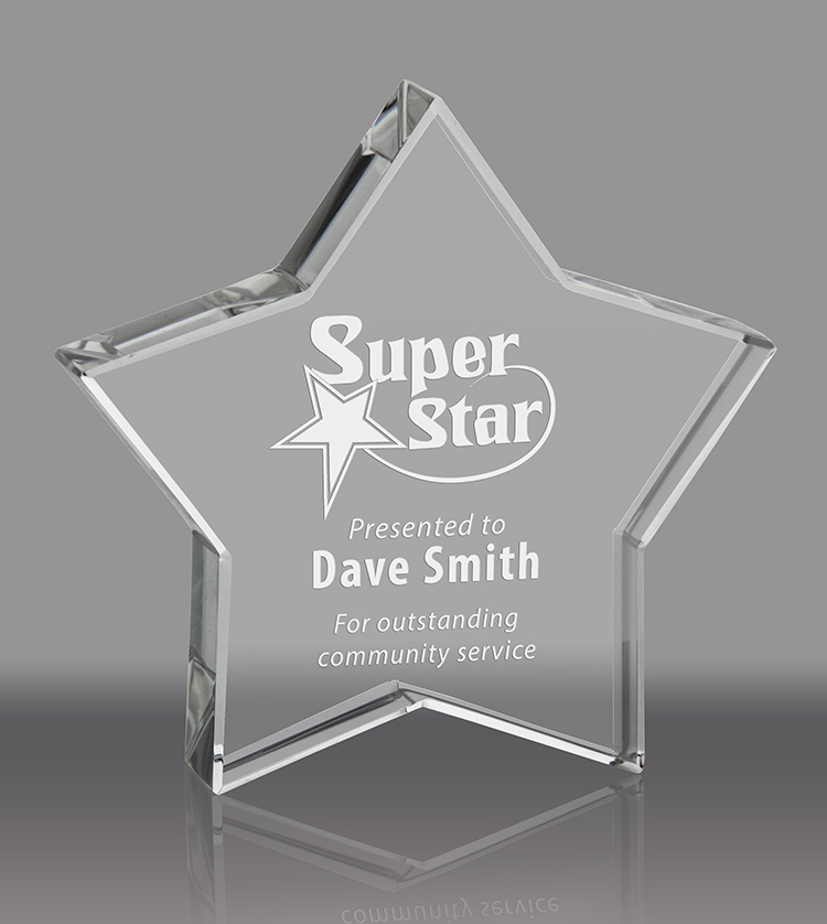 Mystical Crystal Star Award - 3.5 inch